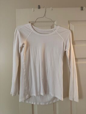 lululemon athletica White Long Sleeve Crew Top